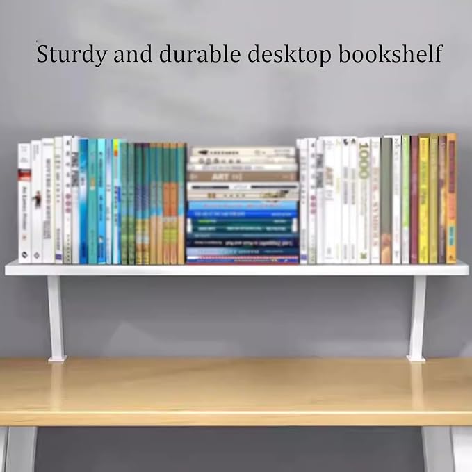 VXHCS Clamp On Desk Organizer Shelf, Desktop Extender Storage Organizer Portable No Drill Required Adjustable Floating Desks Shelf for Home Office Dorm Workstation and Study Space(23.6"x7.9")