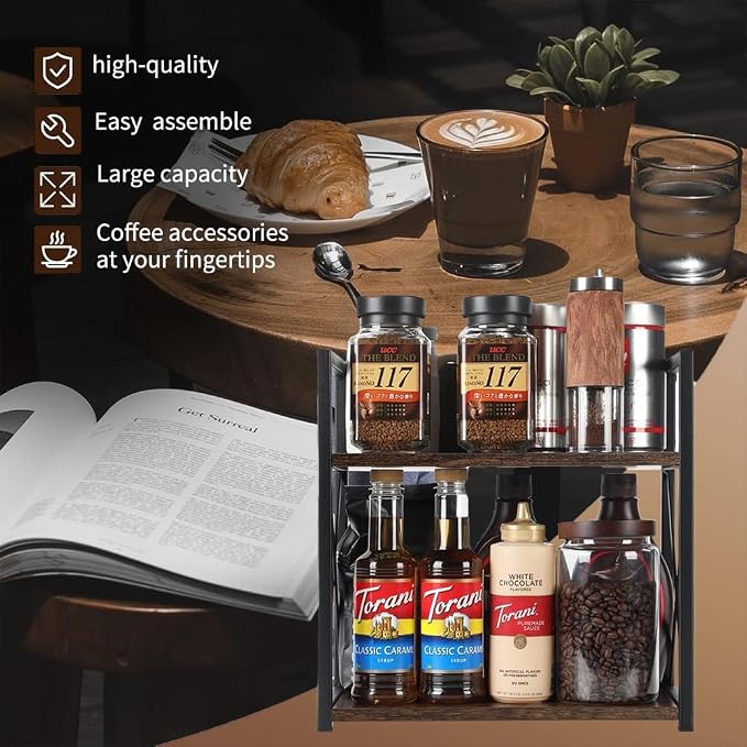 Office Desk Shelf Organizer, Wood Desktop Bookshelf Supplies Storage Rack, Shelf for Top of Desk and Dresser and Cubicle Decor Aesthetic Bookshelf (Bamboo, Small 12.9" Lx6.3 Wx10.2 H)