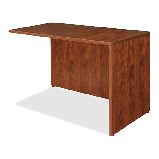 Lorell Essentials Series Return Shell - 47.3" x 23.6" x 29.5" - Finish: Cherry, Laminate - Grommet, Modesty Panel