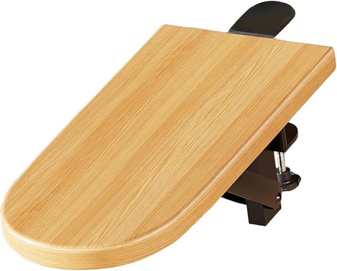 Desktop Extension Tray, Side Table, Workstation Organizer, Foldable and Space-Saving Multifunctional Table, Wood 1 Clamp, 31.5cmx14.5cm