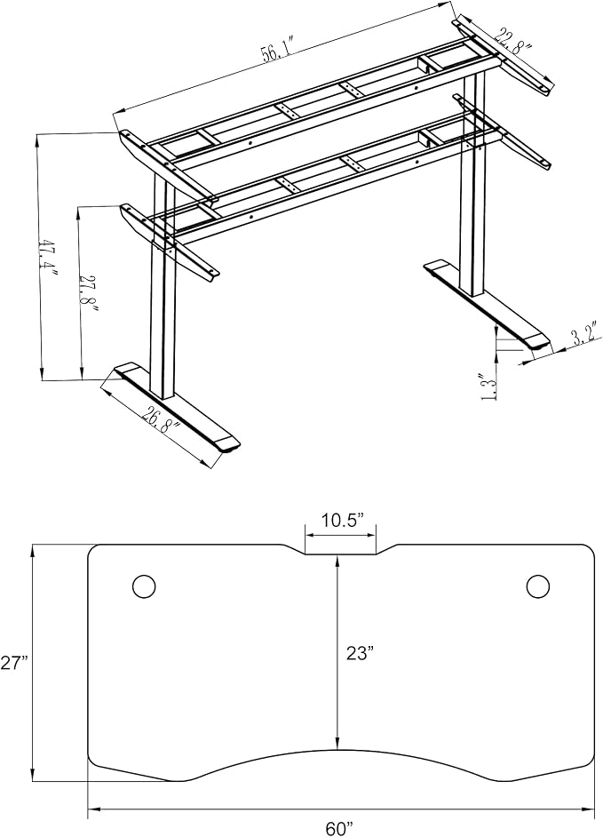 ApexDesk Elite Series 60" W Electric Height Adjustable Standing Desk with Matching Color Compact Reception Side Desk (Light Oak Elite & Side Desk)