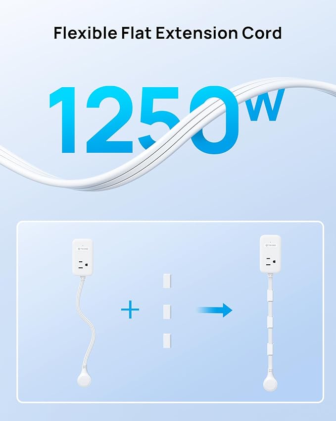 TROND Electrical Outlet Extender 360° Rotating Plug with 20W USB C, 6ft Short Extension Cord, Wall Plug Adapter with 3 AC Outlets, Access Hard-to-Reach Outlets Use Behind Couches, Desk, White