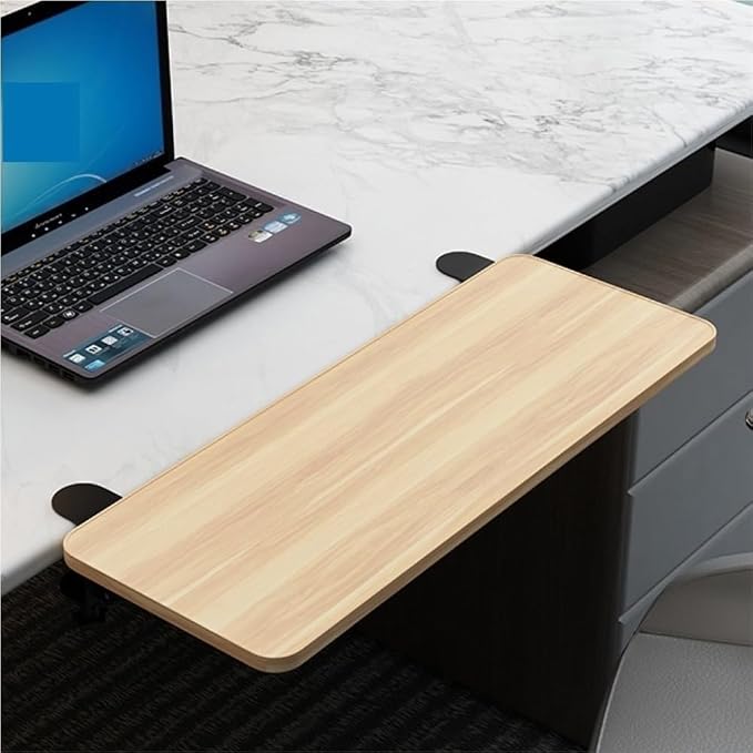 Desk Extender Tray, Clamp-on Kitchen Table Extender, Ergonomic Desk Extenders, Computer Armrest Table Stand, Countertop Gap Rack for Home, Office, Desktop(A,19.7" Lx5.9 W)
