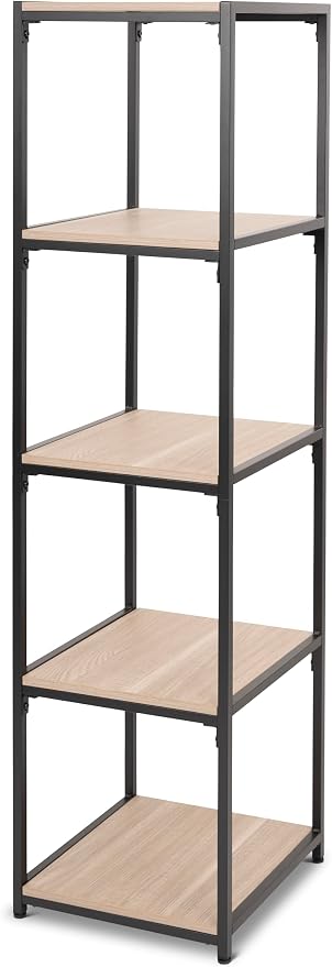Can-Bramar CB Home Square Modular Storage System (Black/Natural, 5-Tier Tower)