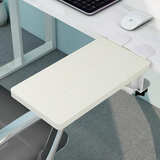 Foldable Desk Extender Tray with Clamp-On Mount for Office and Home Use, Ergonomic Arm and Wrist Support