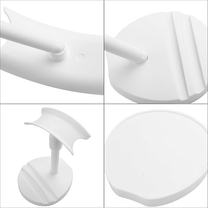YAODHAOD Desktop Headphone Stand, Universal Headphone Holder with Phone Holder,Anti-Slip Base, for Desk, Office, Home Headphones Support Accessory (White)