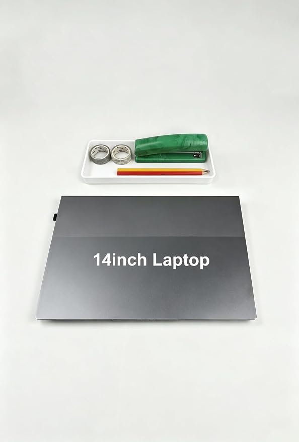 Amazon Basics Rectangular Plastic Desk Organizer, Half Accessory Tray for Office Supplies and Workspace Organization, 9.4" x 3.3" x 1", White