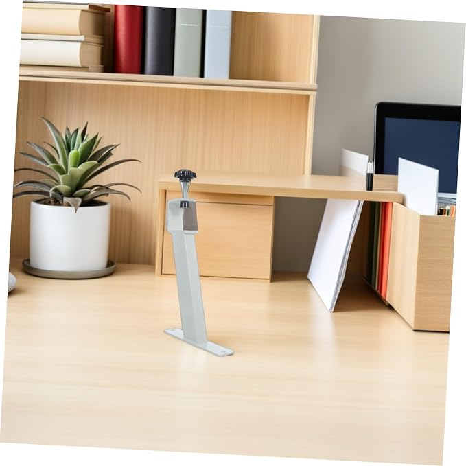BESTYASH 2pcs White C Clamp Table Extension Bracket Legs, Heavy Duty Thickened Carbon Steel Desk Height Riser Supports for Home Office Desktop Shelf Organizer