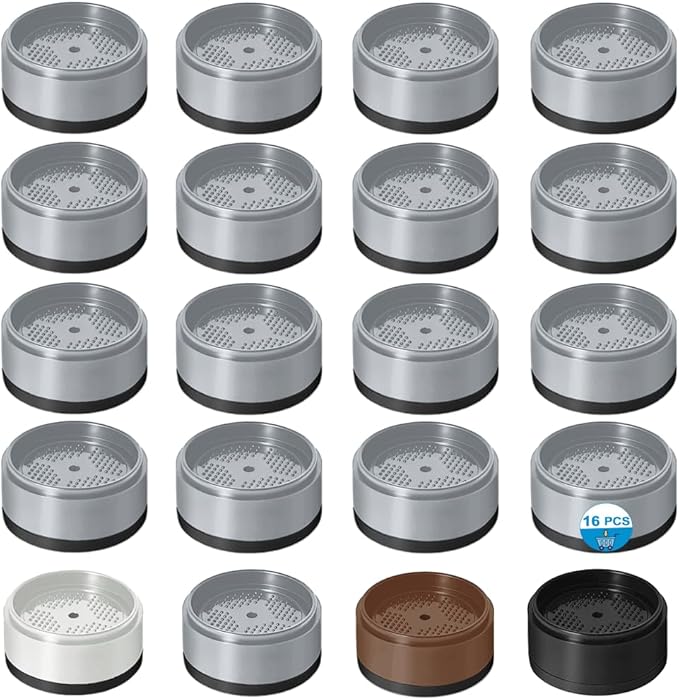 Bed Risers 1 inch, 2 inch, 3 inch, 4 inch Heavy Duty, Adjustable Furniture Riser for Table Desk Couch Sofa Chair Refrigerator Washing Machine, Stackable Bed Raisers Blocks (Grey 16 Pack, 1 inch)