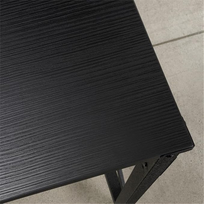 Sauder Foundry Road Engineered Wood/Metal 42" Desk Return in Carbon Oak