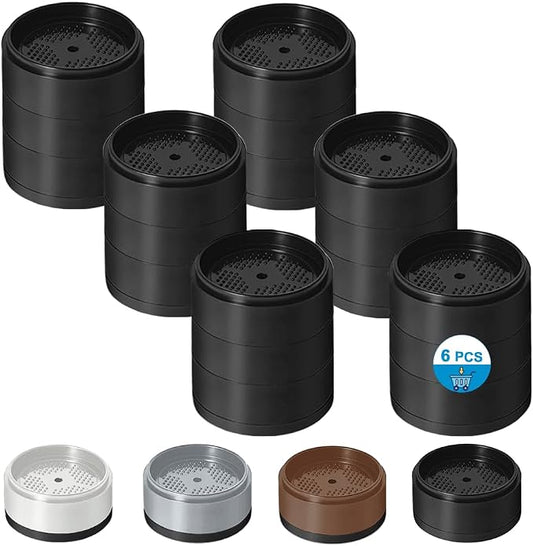 Bed Risers 1 inch, 2 inch, 3 inch, 4 inch Heavy Duty, Adjustable Furniture Riser for Table Desk Couch Sofa Chair Refrigerator Washing Machine, Stackable Bed Raisers Blocks (Black 6 Pack, 1+1+1 inch)