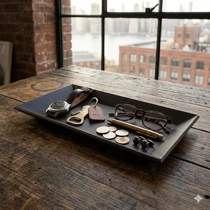Jewelry Tray ADO-PL045, Navy | Accessory Organizer, Change Tray, Card Holder, Checkout Tray, Desk Organizer