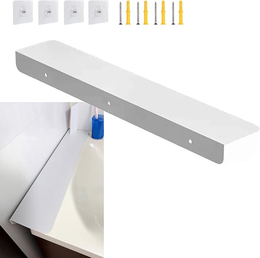Metal Kitchen Refrigerator Gap Partition Countertop Gap Extension Board, Refrigerator Side Partition, Gap Covers Between Countertop And Walls, No Drill (White, 19.68 * 3.93inch)
