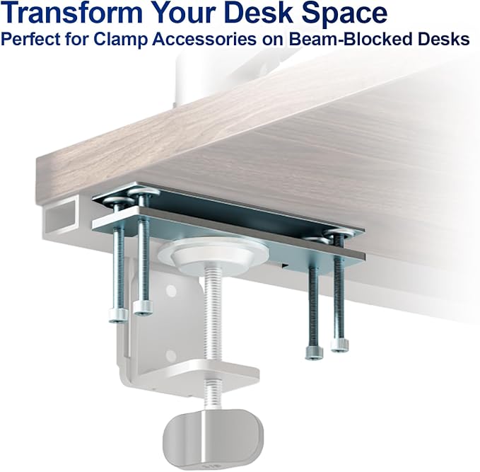 Pugala Computer Under Desk Clamp Mount, Under Table Metal Desk Accessories, Suitable for Different Tables, Adjustable
