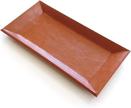 Jewelry Tray ADO-PL045 Light Brown | Accessory Organizer, Change & Cash Tray, Card Holder, Desk Organizer, Small Item Holder