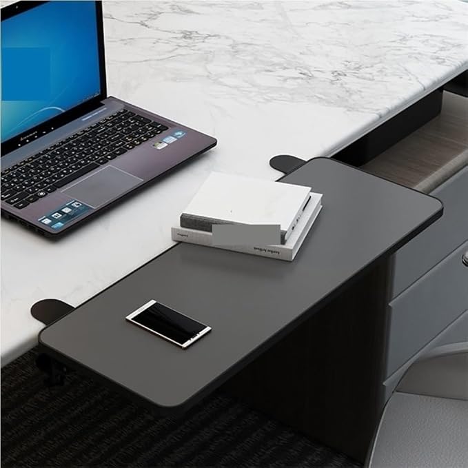 Desk Extender Tray, Clamp-on Kitchen Table Extender, Ergonomic Desk Extenders, Computer Armrest Table Stand, Countertop Gap Rack for Home, Office, Desktop(D,15.7" Lx5.9 W)