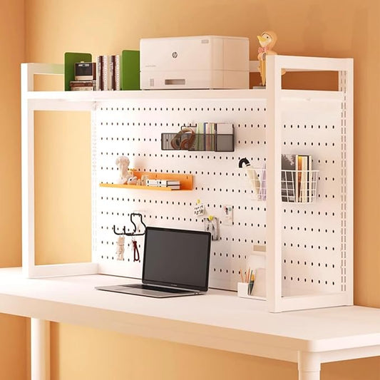 Dorm bookshelf,Desk Organizer Shelf,Desktop bookshelf,Desktop Storage Shelf,lift desk bookcase,desk hutch dorm，multipurpose bookshelf storage rack,student pegboard bookcase,home office racksdisplavs(W
