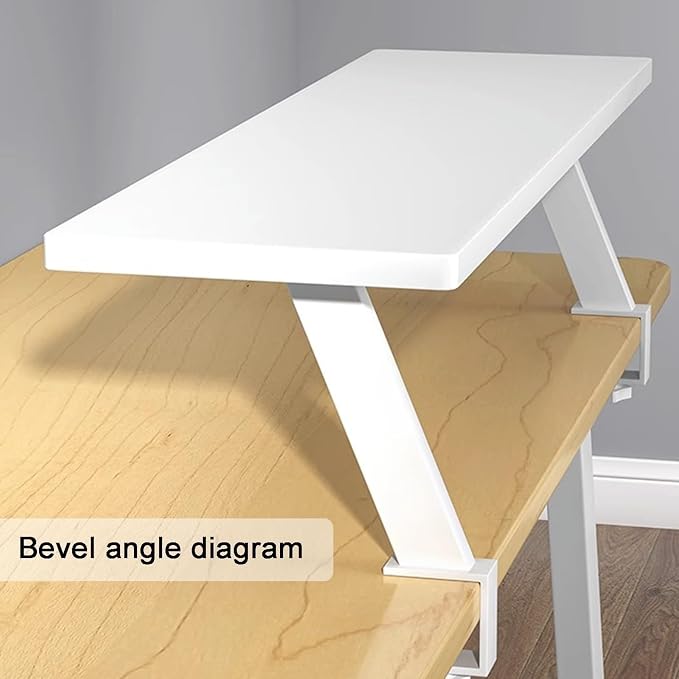 Clamp On Desktop Bookshelf, Versatile Desktop Shelf, Organizer Table Shelf, Computer Desk Heightening Shelves, C-Clamp Design with Rubber Pad, for Table Accessories(Black,100cm/39in)