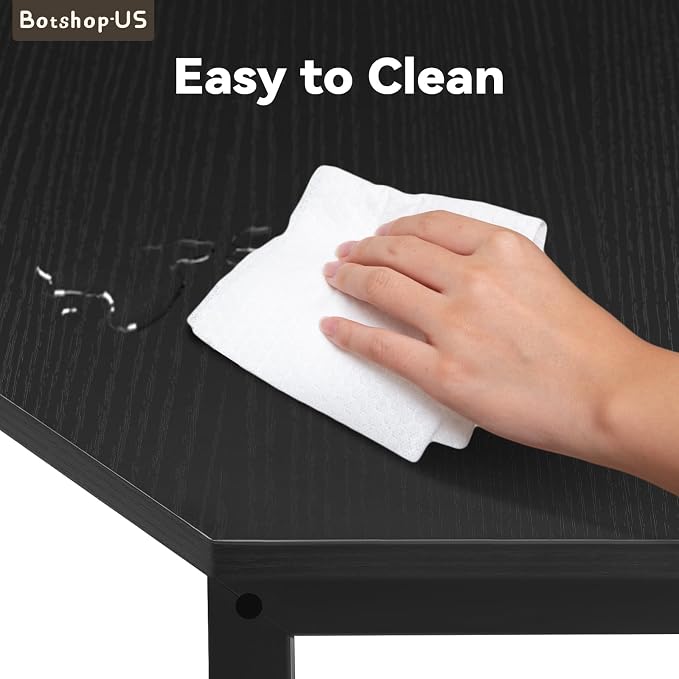 Gdrasuya10 Corner Desk With USB Power Outlets - Small Computer Workstation for Home Office, Living Room, Bedroom - Black Triangle Storage Writing Table for Small Spaces