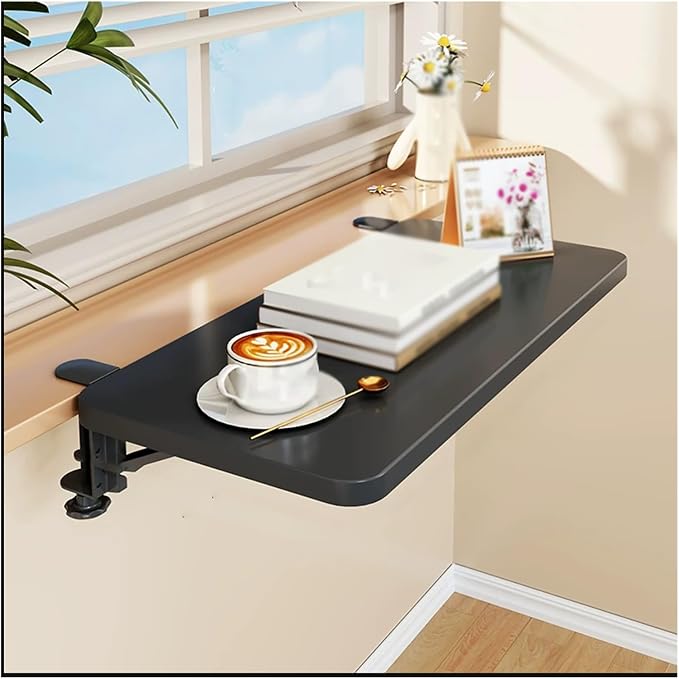 Desk Extender Tray, Wrist Support, Foldable Keyboard Extender For Desk, Table Mount For Sit Stand Desks, Clamp-on Desk Extender, Durable & Easy To Instal(Black,25x90cm (9.8inx35.4in))