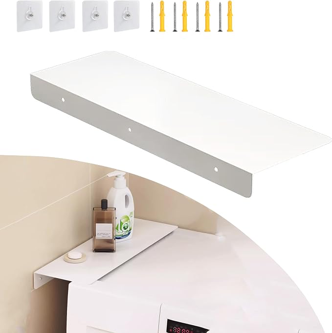 Metal Kitchen Refrigerator Gap Partition Countertop Gap Extension Board, Refrigerator Side Partition, Gap Covers Between Countertop And Walls, No Drill (White, 23.6 * 5.9inch)