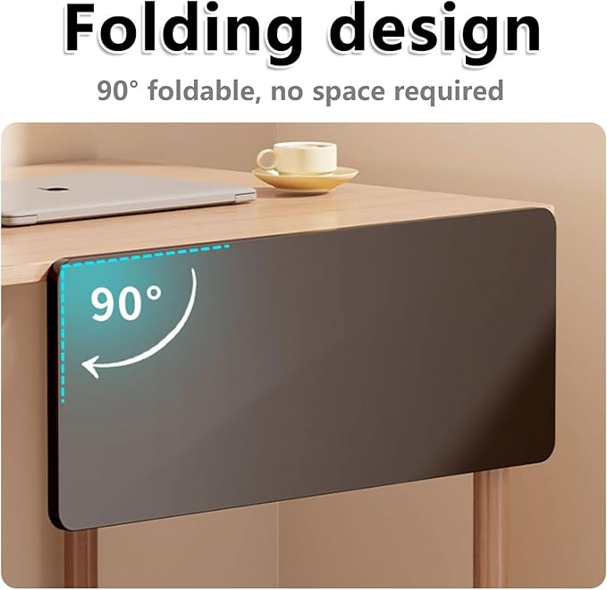 Desk Extender Tray,Clamp-on Kitchen Table Extender Extension Baffle, Removable Foldable Sturdy Support Ergonomic Desk Extender,for Home Office Desktop Extension(Brown,(L*W)23.6*8in/60*20cm)