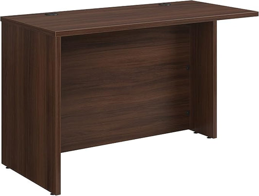Sauder OfficeWorks Affirm 48x24 Desk Shell/cred/Return, Noble Elm Finish