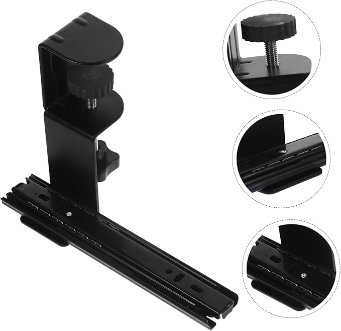 KALLORY 2sets Computer Desk Extension Board Desk Extender Keyboard Tray No Drilling Installation