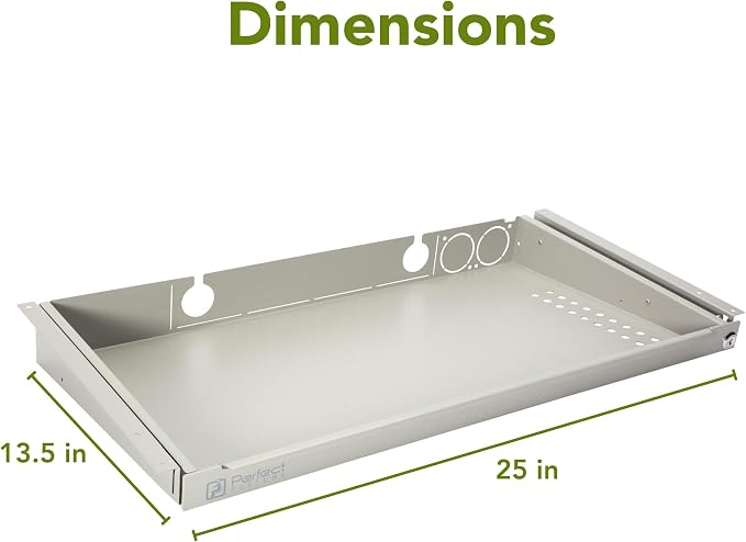 PERFECT POSTURE Docking Station Under Desk Storage Drawer (Gray)