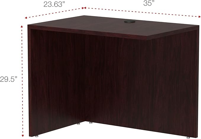 Alera Valencia Series 36 by 24 by 29-1/2-Inch Reversible Return Bridge Shell, Mahogany