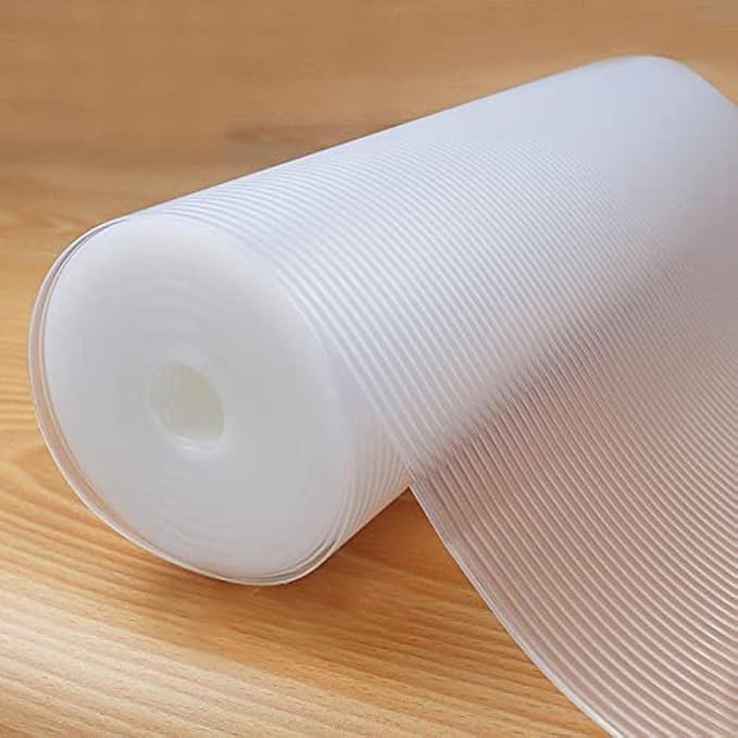 Shelf Liner, Non-Slip Cabinet Liner, Washable Oil-Proof for Kitchen Cabinet, Shelves, Refrigerator, Storage, Desks, 17.5 Inches x 10 FT, Non Adhesive Drawers Liner (17.5 Inches x 10 FT)… Clear