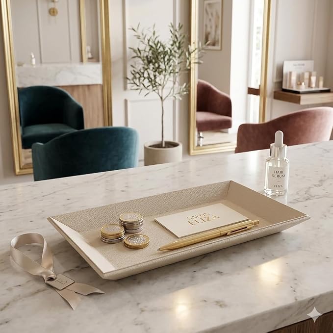 Jewelry Tray ADO-PL045, Marble | Accessory Holder, Change Tray, Card Holder, Checkout Tray, Desk Organizer