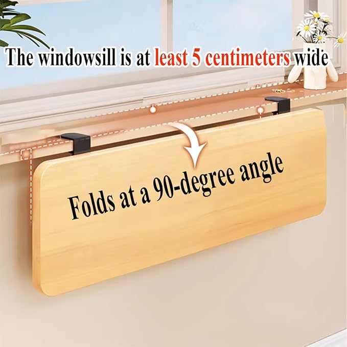 Clamp On Desk Extender, 90 Degree Foldable Desktop Extension Board, Ergonomic Keyboard Tray Extender for Office Desk, Dining Table, Window Sill & Bookshelf Space Saving Color1 20x80cm (7.9inx31.5in)