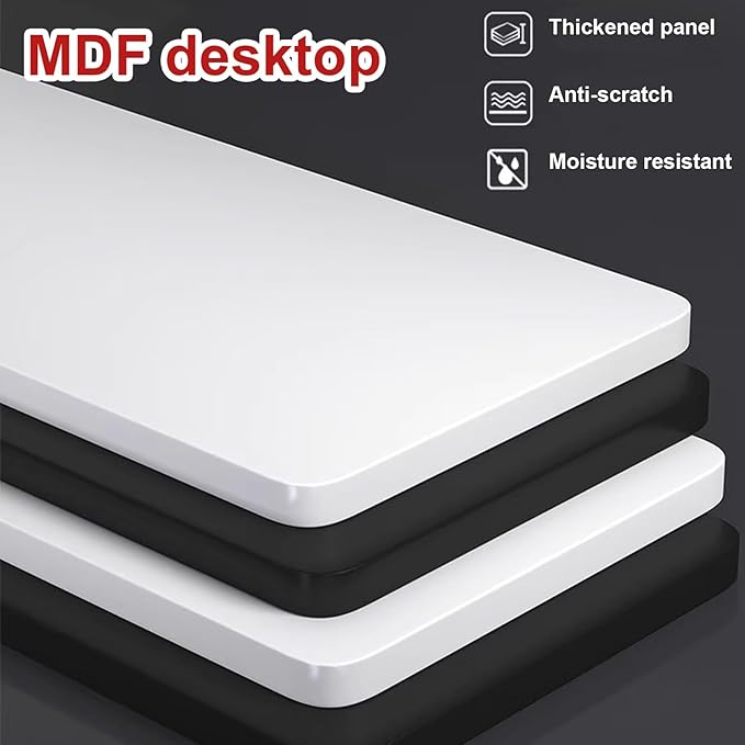 Clamp on Desk Organizer Shelf, Clamp on Desk Shelf, Desk Extension Shelf, Floating Desk Shelf, Clamp on Base, Adjustable Desk Extender Side Table, Desktop Storage Shelf(Black,80cm/31.5")