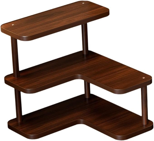 Baoblaze Corner Shelf Stand for Desk Corner Desk Organizer Simple Organization Counter Organizer Storage Shelf for Restaurant Kitchen