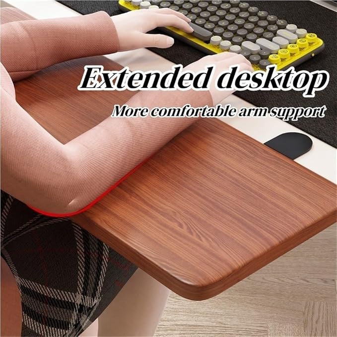 Desk Extender Tray, Clamp-on Kitchen Table Extender, Ergonomic Desk Extenders, Computer Armrest Table Stand, Countertop Gap Rack for Home, Office, Desktop(E,15.7" Lx5.9 W)