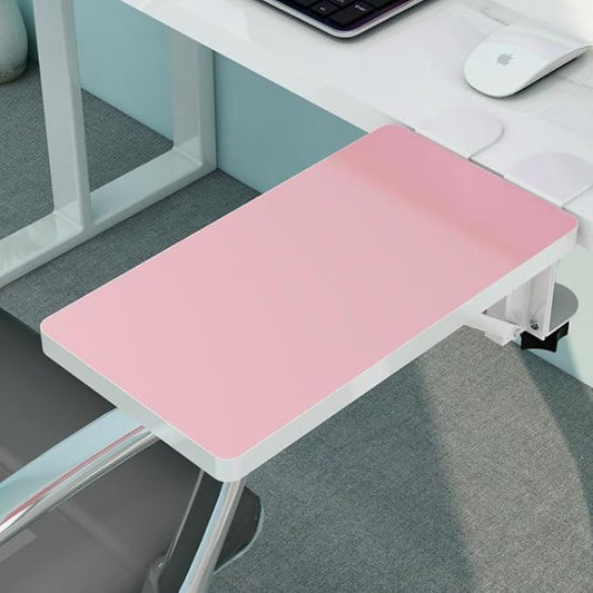 Foldable Desk Extender Tray with Clamp-On Mount for Office and Home Use, Ergonomic Arm and Wrist Support
