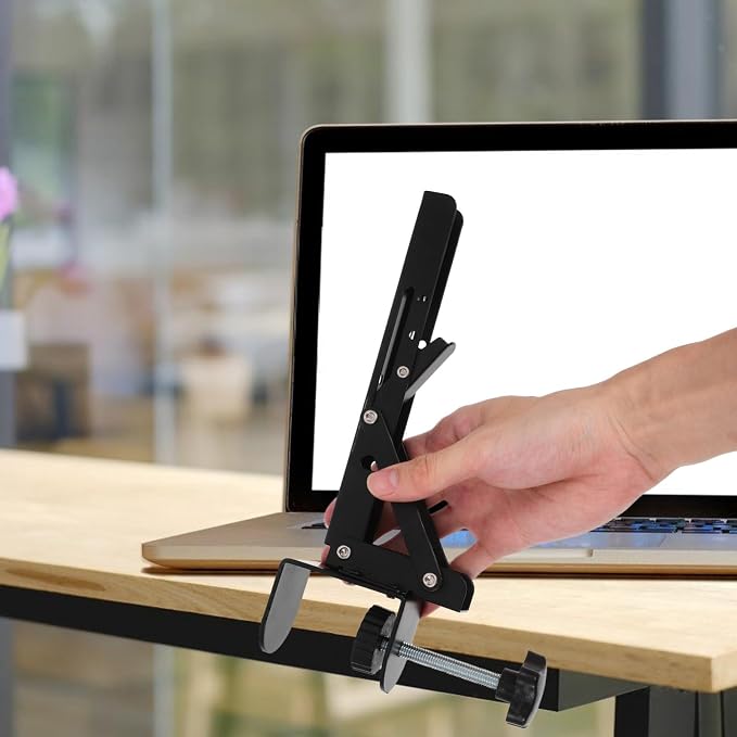 2pcs Desk Extender Clamp Shelf Wrist Rest Pad Extrusion Connector Desk Extension Bracket Easy Install for Office Home