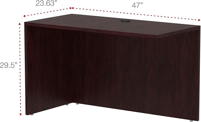 Alera Valencia Series 48 by 24 by 29-1/2-Inch Reversible Return Bridge Shell, Mahogany
