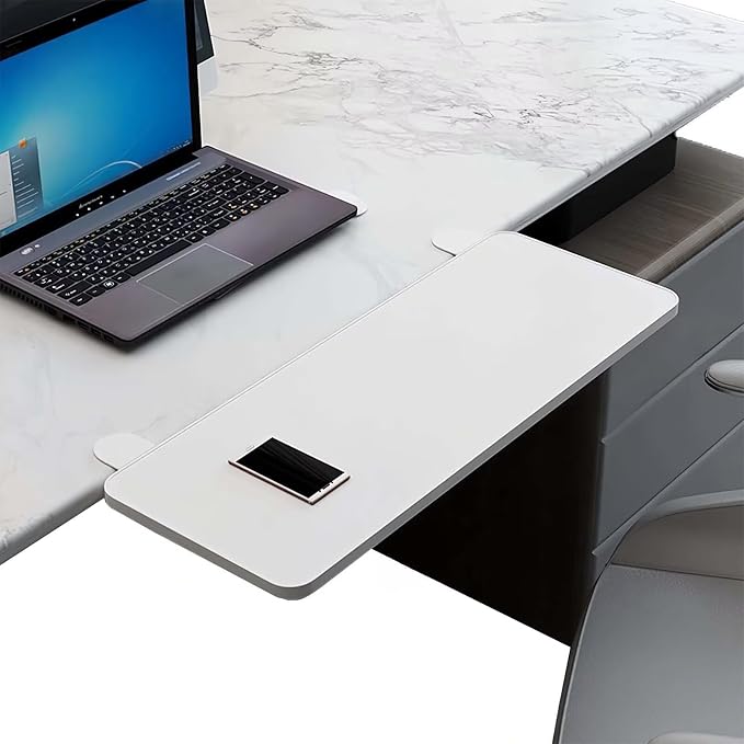 No-Drill Clamp-on Table Extender - 29.5×9.4in Foldable for Kitchen Counter, Office Desk & PC Armrest (Gap Rack Solution)