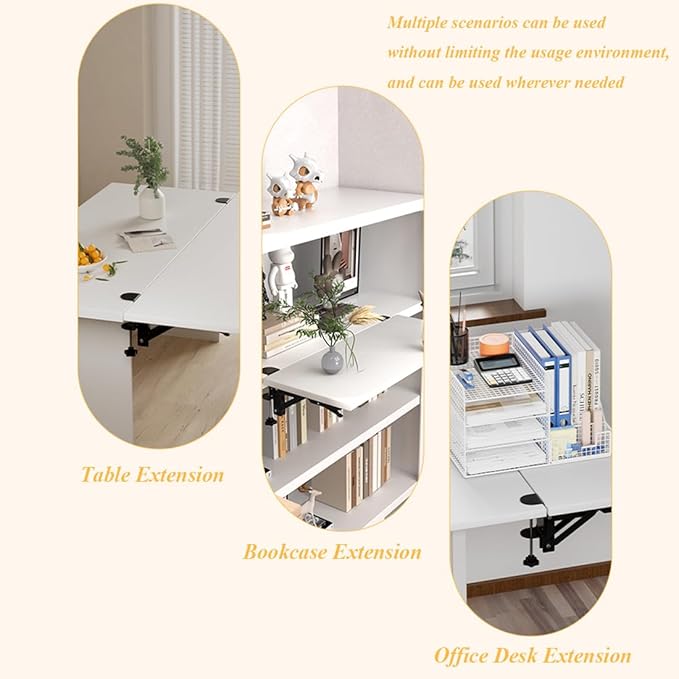 Under Desk Keyboard Tray Support Bracket Adjustable Desktop Extension Board Stand Clamp-on Keyboard Holder Arm Rest Tray Extension Plate Support Rack for Desk, NO Board/Tray, 1 Set (Style01)