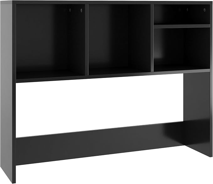 EMMA + OLIVER Freesia Cubby Organizer for Desktop, Storage or Display Shelf Ideal for Dorm Room, Home Office and Gaming Areas, 37" W, Black