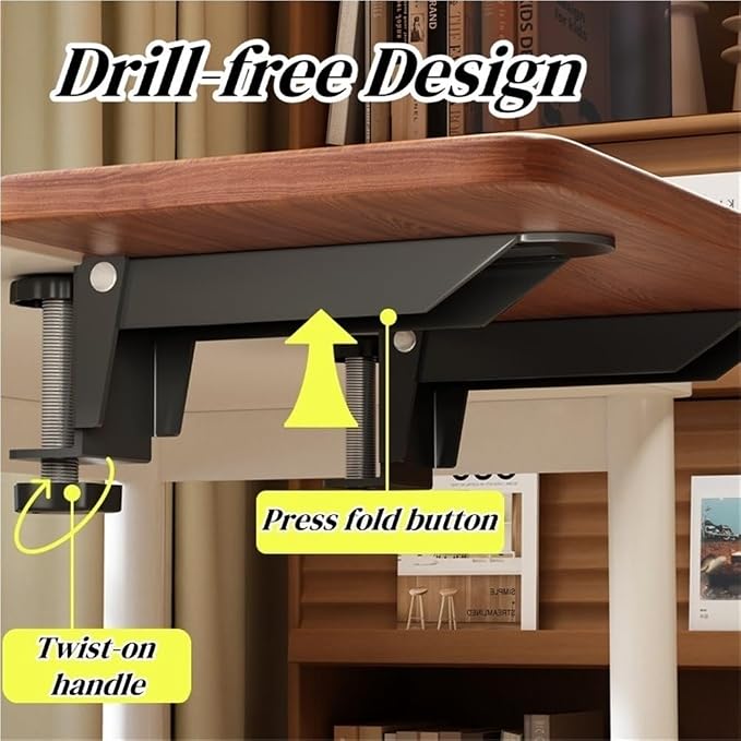 Desk Extender Tray, Clamp-on Kitchen Table Extender, Ergonomic Desk Extenders, Computer Armrest Table Stand, Countertop Gap Rack for Home, Office, Desktop(C,31.5" Lx5.9 W)