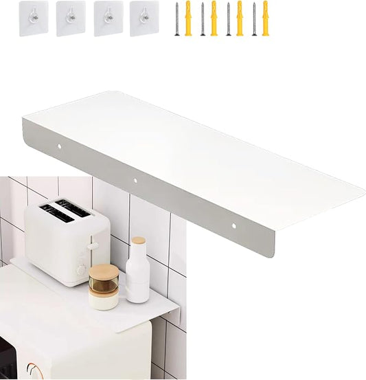 Metal Kitchen Refrigerator Gap Partition Countertop Gap Extension Board, Refrigerator Side Partition, Gap Covers Between Countertop And Walls, No Drill (White, 19.7 * 5.9inch)