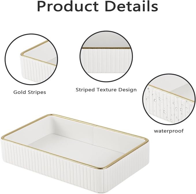 PU Leather Valet Tray,Desk Organizer Tray Nightstand Organizer Trinket Dish Storage Key Bowl Decorative Trays for Phone Wallet Jewelry Watch,Bathroom Bedroom Perfume Vanity Trays,Cream