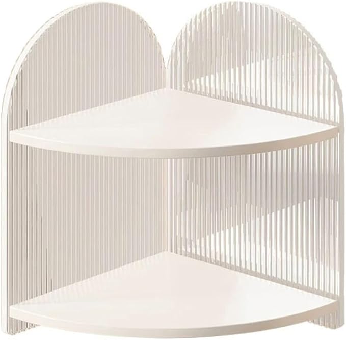 Bookcase Corner Desktop Bookshelf Density Board Storage Rack Acrylic Side Panels for Home Office Organizer Shelves