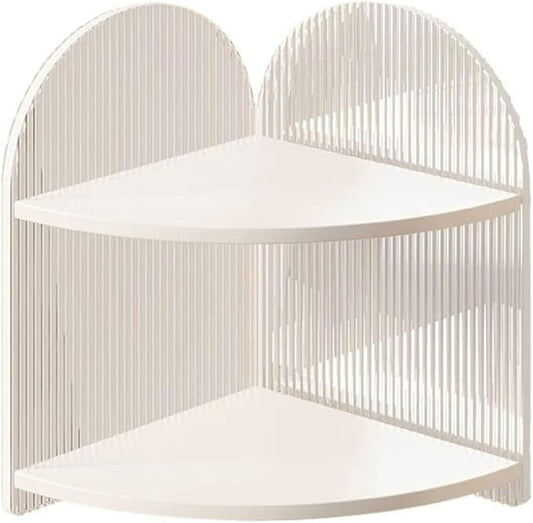 Bookcase Corner Desktop Bookshelf Density Board Storage Rack Acrylic Side Panels for Home Office Organizer Shelves
