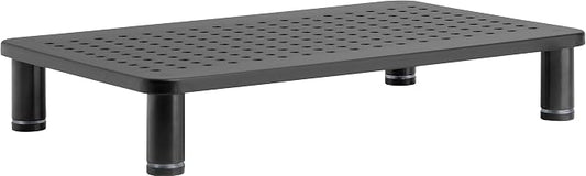 Husky Mounts Monitor Riser Laptop Stand, Adjustable Legs, Stackable, 14.5" x 9.25" x 3.25" Max Height, Matte Black Steel, 1 Stand