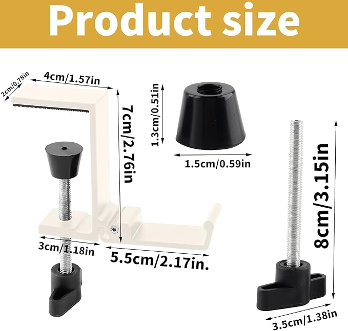 Headphone Stand for Desk , Aluminum Alloy Foldable Headphone Holder - Headset Stand Hook Mount, PC Gaming Headset Holder Under Desk Clamp for Office, Computer, Student Class Table, Handmade Table