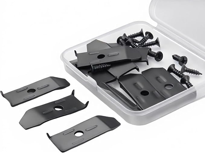 12 Sets Table Leaf Levelers & Locks with Sliding Aligner Bars, Heavy Duty Table Extension Hardware for Dining Tables, Desks, Buffets & Cabinets, Metal Horizontal Buckle Latches Connectors (Black)